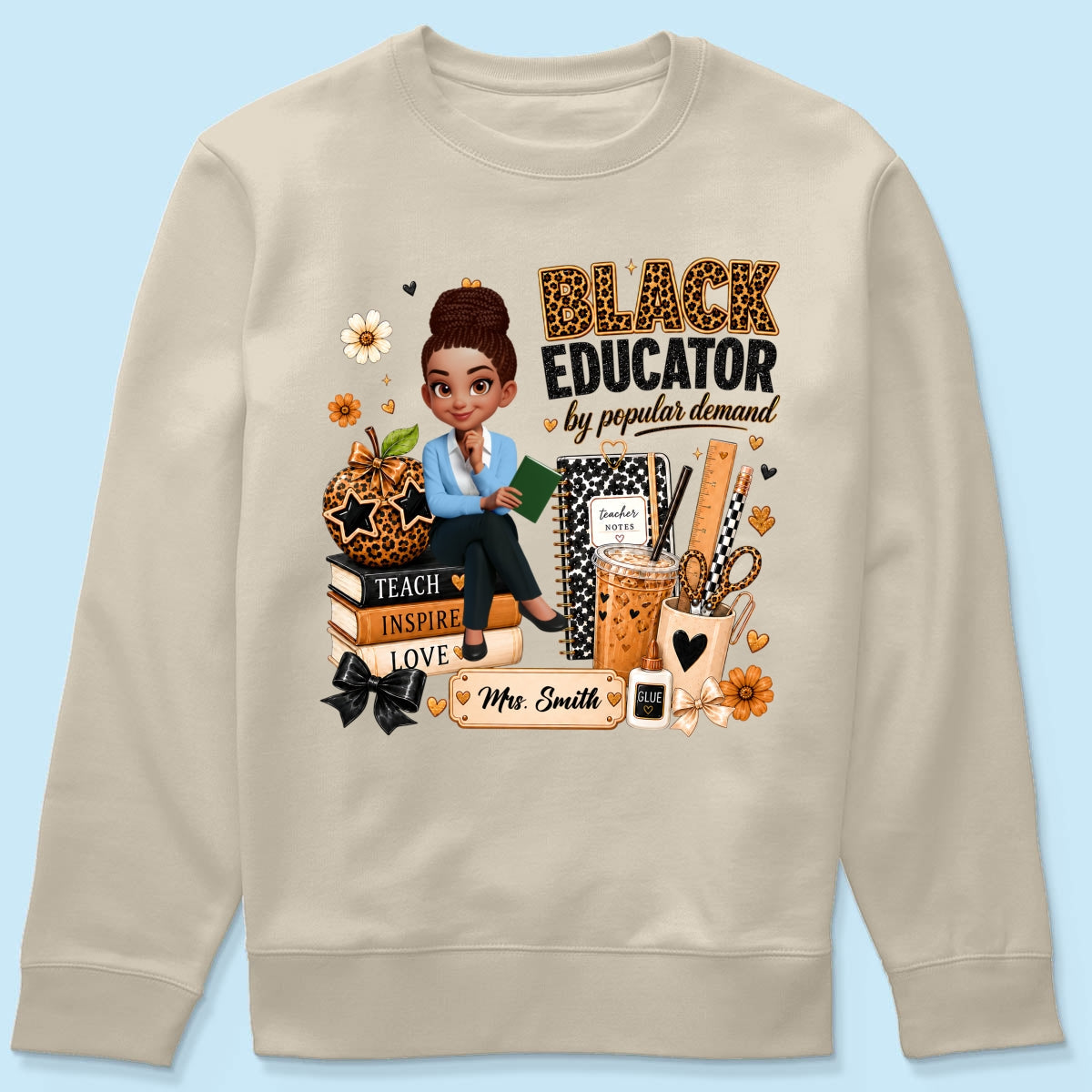 Black Educator by Popular Demand - Personalized Shirt - Back to School Gift for Teacher