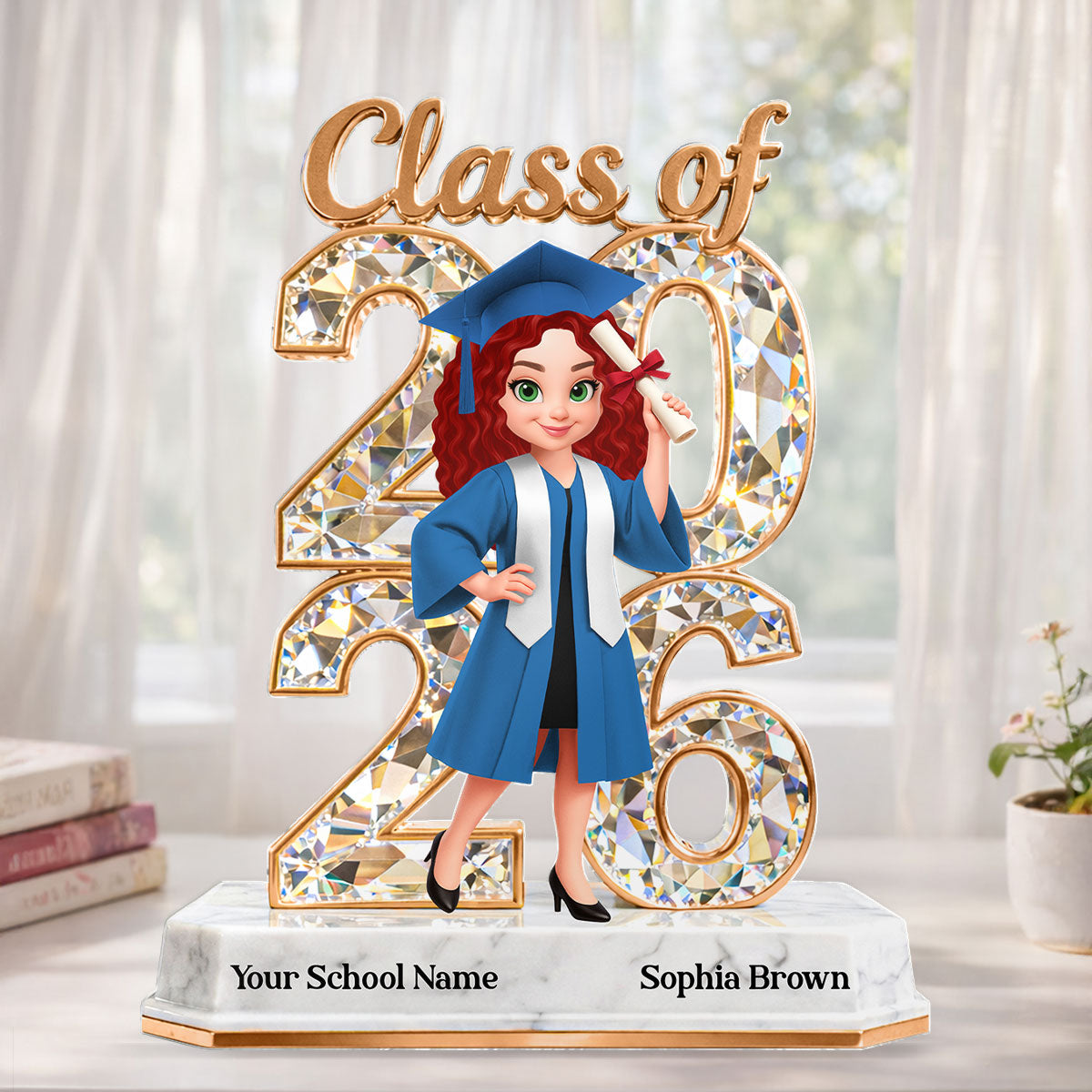 Senior 2026 - Personalized Acrylic Block Plaque - Gift for Graduates, Daughter, Son, Grandkids