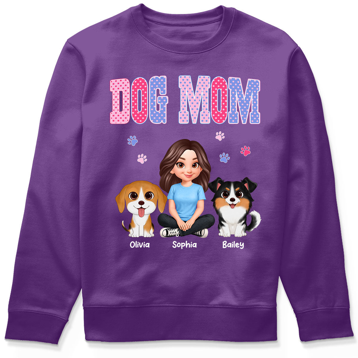 Trending Polka Dot Pattern Spring Summer Vibe Dog Mom - Personalized Shirt - Mother's Day Gift For Dog Mom