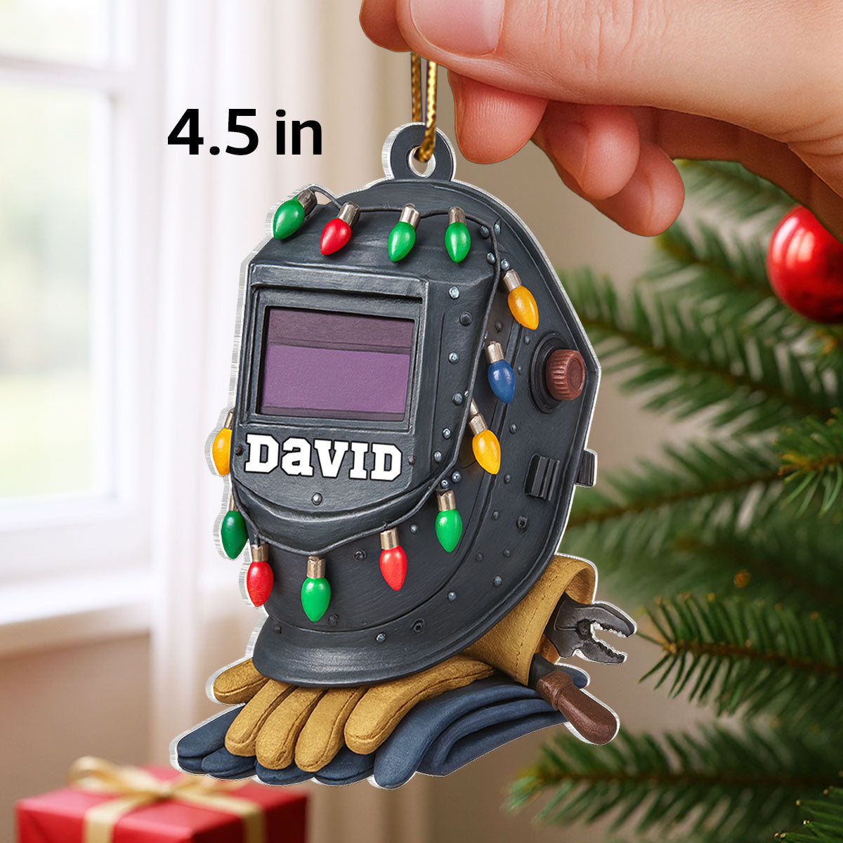 Forged in Fire & Skill – Personalized Acrylic Ornament – Honor Christmas Gift for Welders