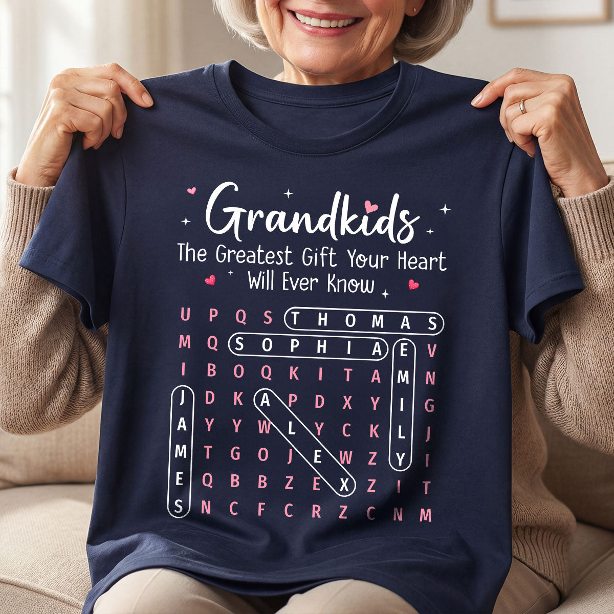 The Greatest Gift You Ever Know Word Search Puzzle Art - Personalized Shirt - Gift For Grandma