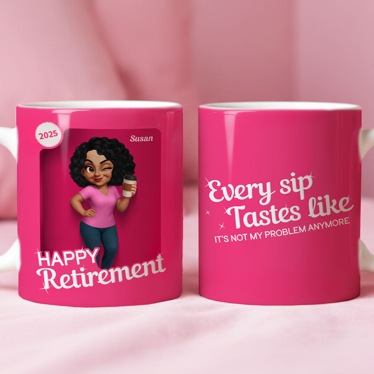 Every Sip Tastes Like It's Not My Problem Anymore - Personalized Mug - Retirement Gift for Boss, Coworker, Grandma