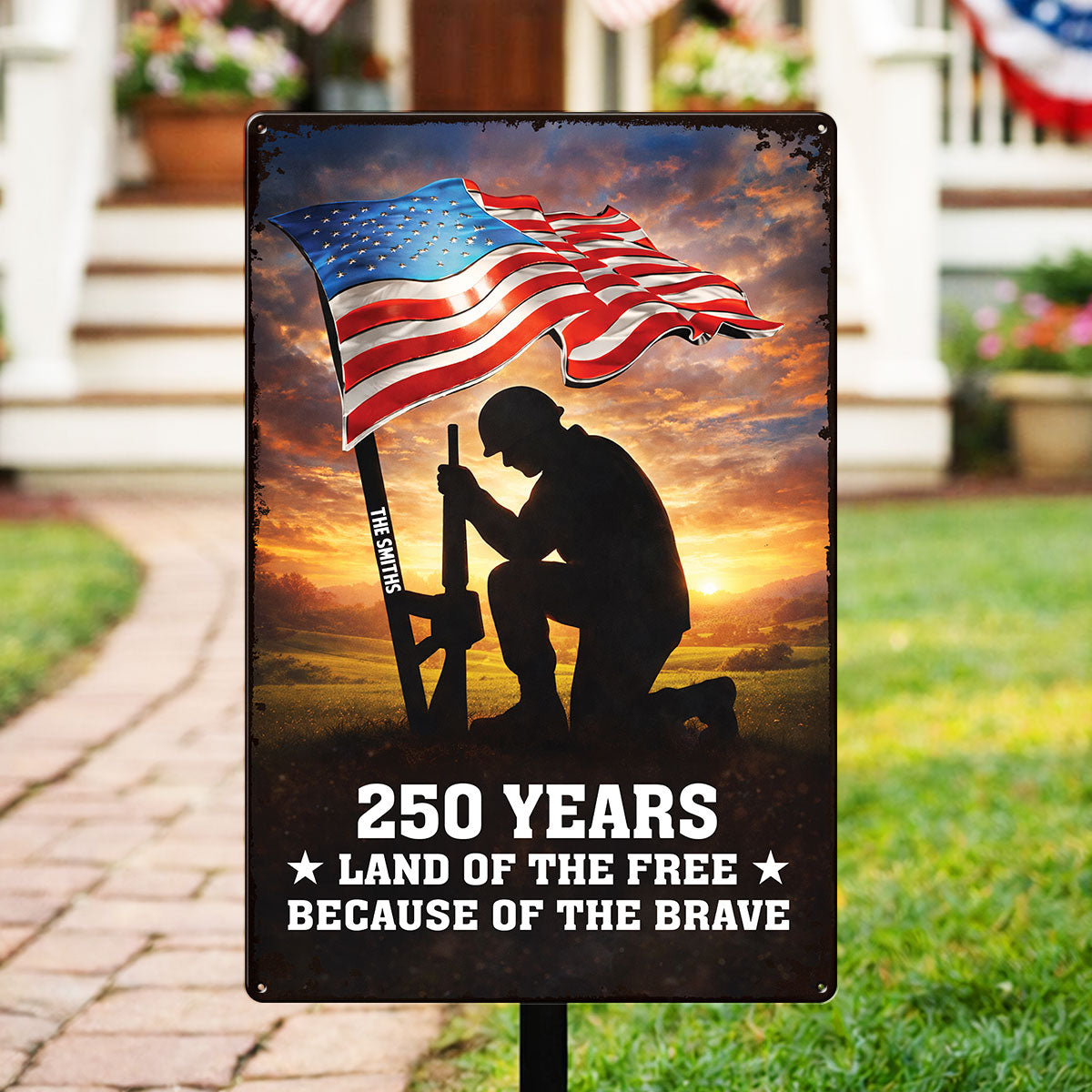 250 Years Of Defending Liberty - Personalized Metal Sign - America 250th Anniversary, Personalized Gifts For Family