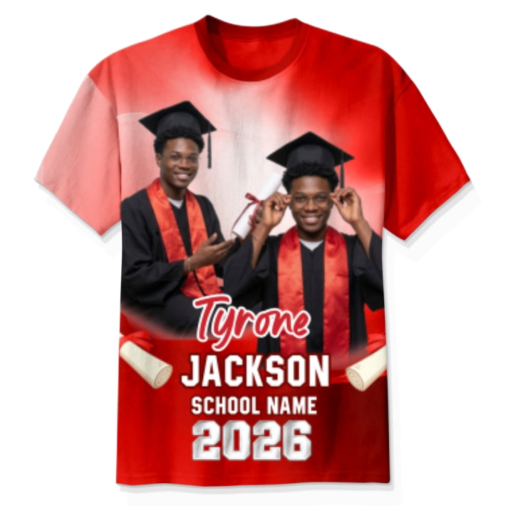 Class Of A 2026 2027 2028 2029 Graduate Custom Photo - Personalized Shirt - Family Matching Graduation Shirt, Graduation Party Gift, Senior Class of 2026