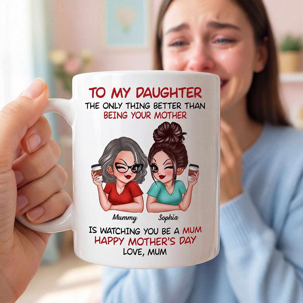 To My Daughter From Mum Happy Mother's Day - Personalised Mug - Mother's Day Gift For Daughter