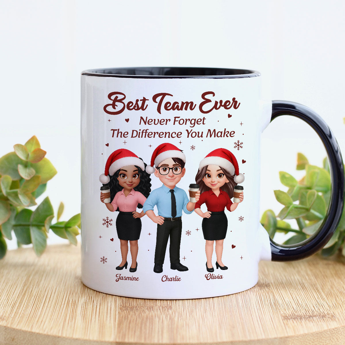 Best Team Ever Never Forget The Difference You Make - Personalized Mug - Christmas Gift For Colleagues, Coworkers, Boss