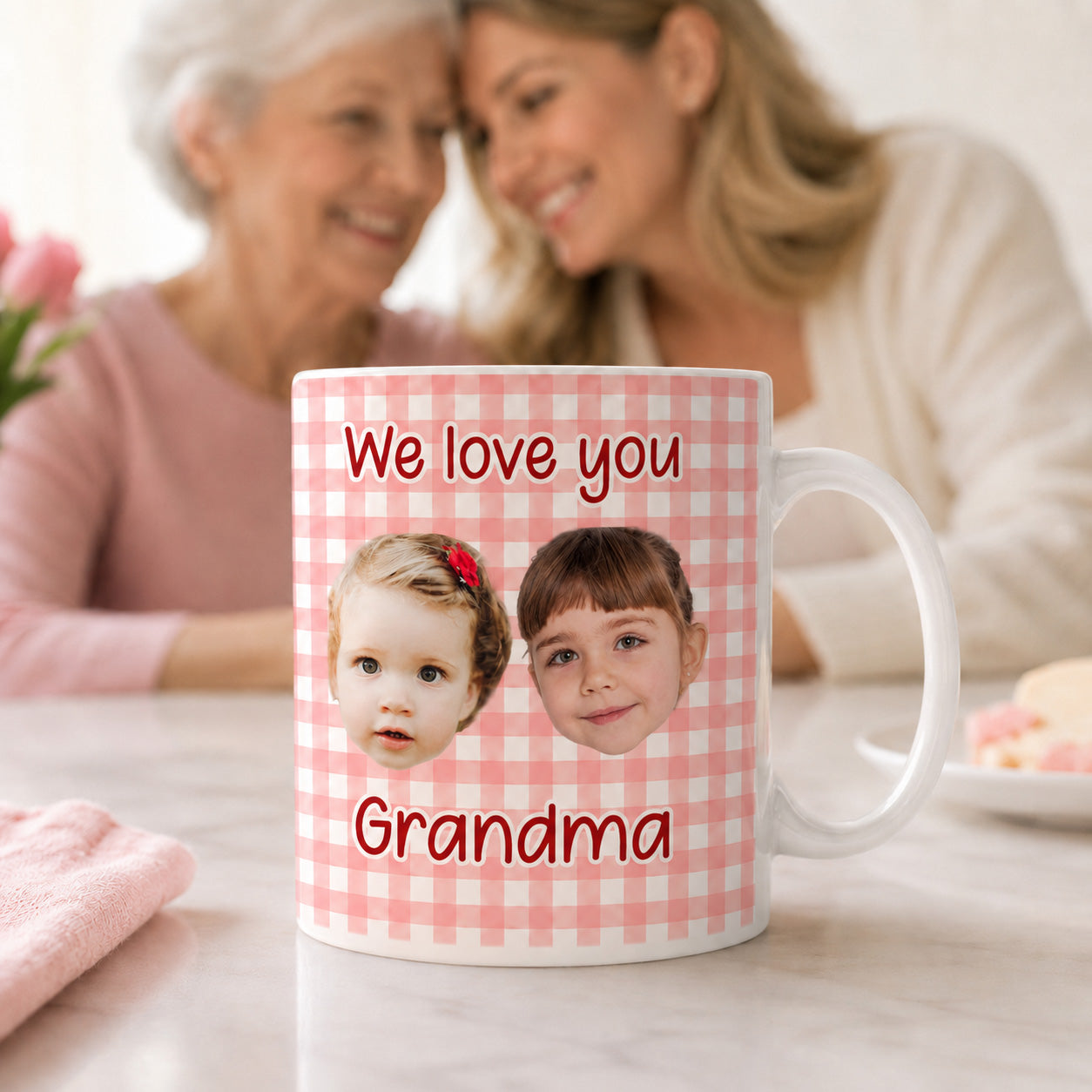 Custom Baby Face - Personalized Mug - First Time Grandparents Gift
