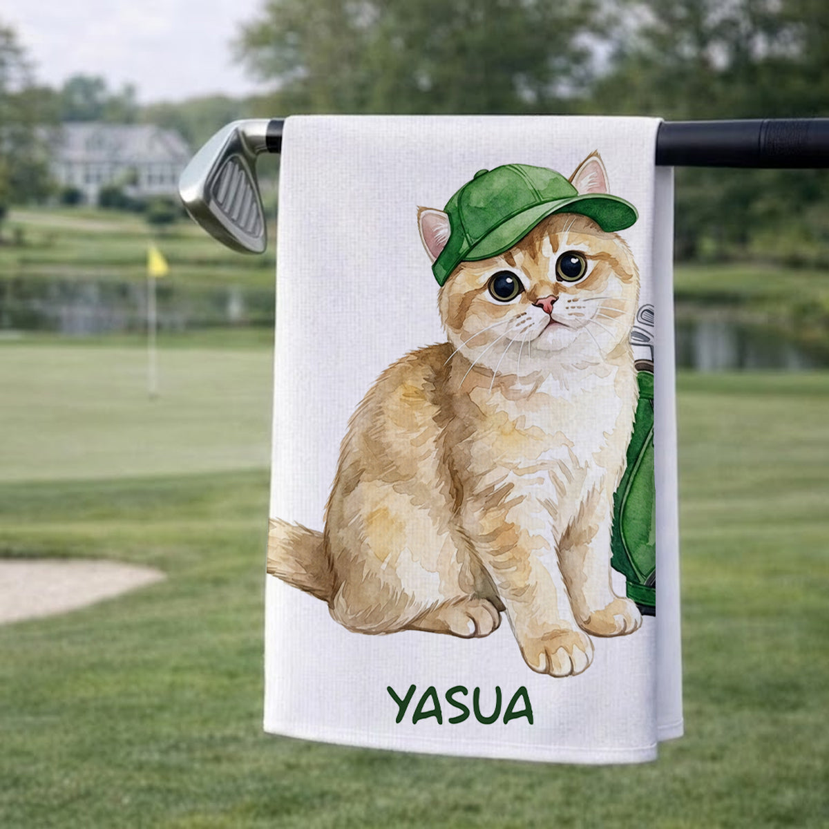 Custom Pet Golf Towel Using Pet Photo - Father's Day Gift for Dog Dad, Cat Dad, Husband