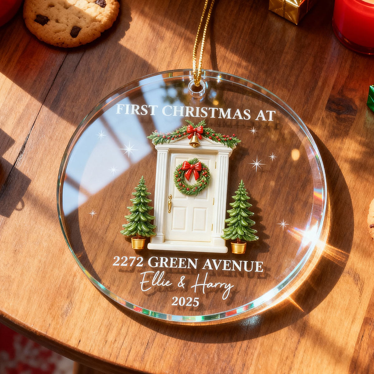 First Christmas New Home 3D Effect - Personalized Acrylic Ornament - New Home Decor