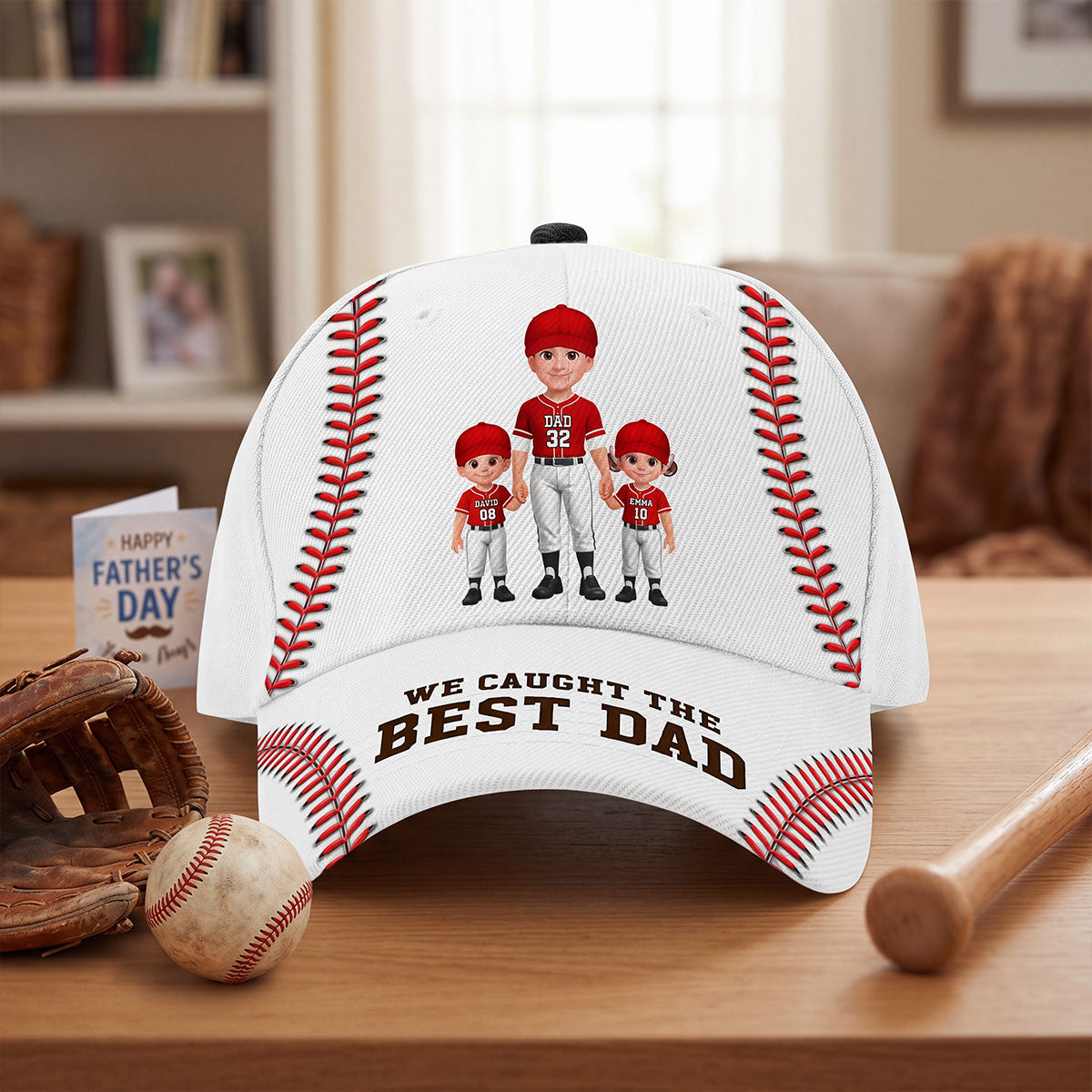 We Caught The Best Baseball Dad - Personalized Classic Cap - Father's Day Gift For Baseball Dad, Husband