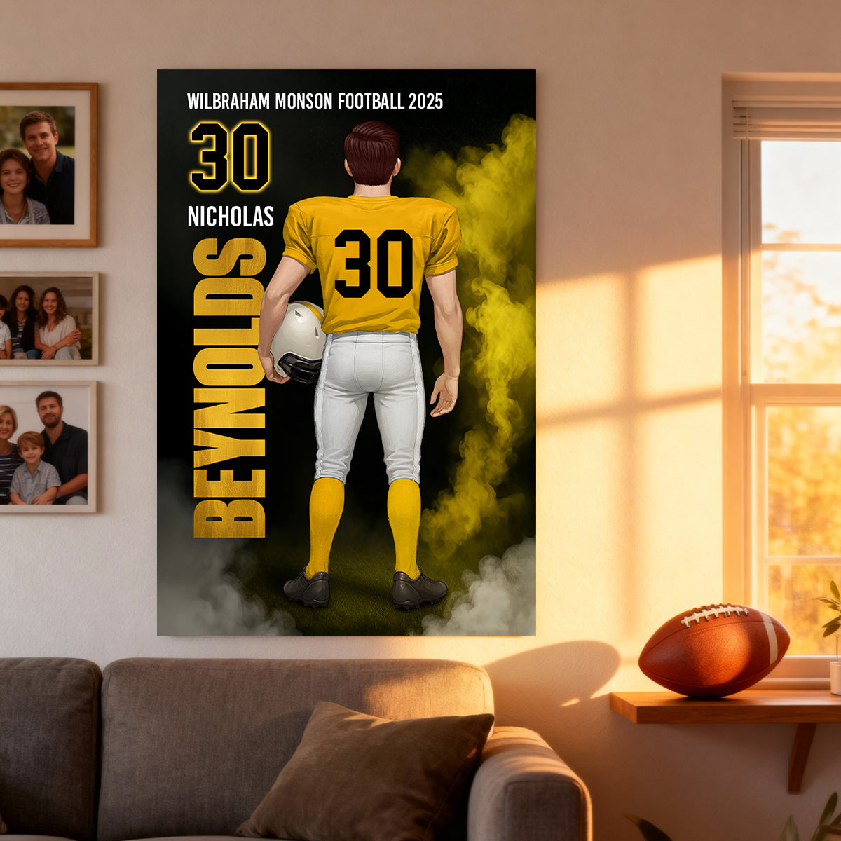 Football Sports Legend - Personalized Poster - Christmas Gift for Seniors, Sons, Grandsons