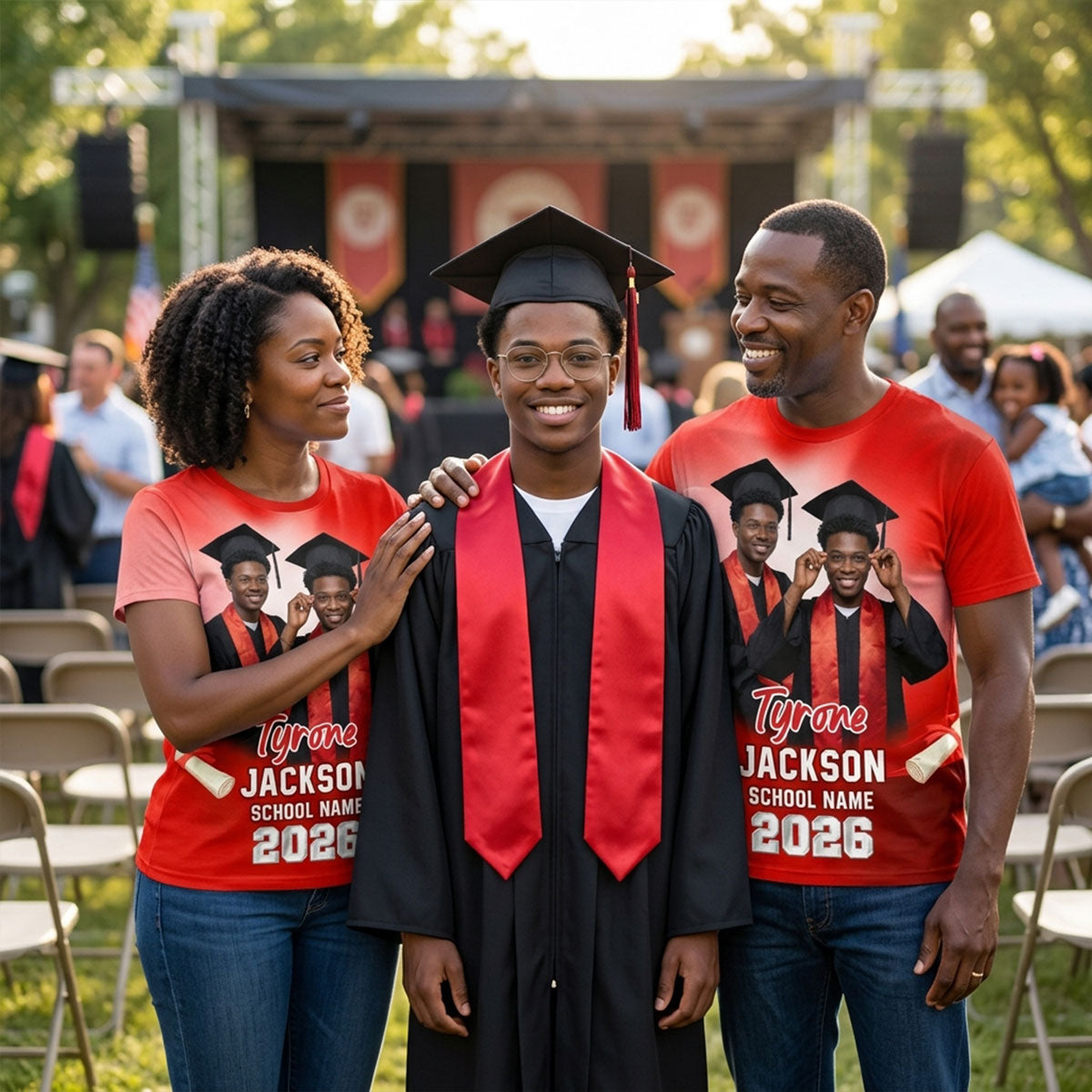 Class Of A 2026 2027 2028 2029 Graduate Custom Photo - Personalized Shirt - Family Matching Graduation Shirt, Graduation Party Gift, Senior Class of 2026