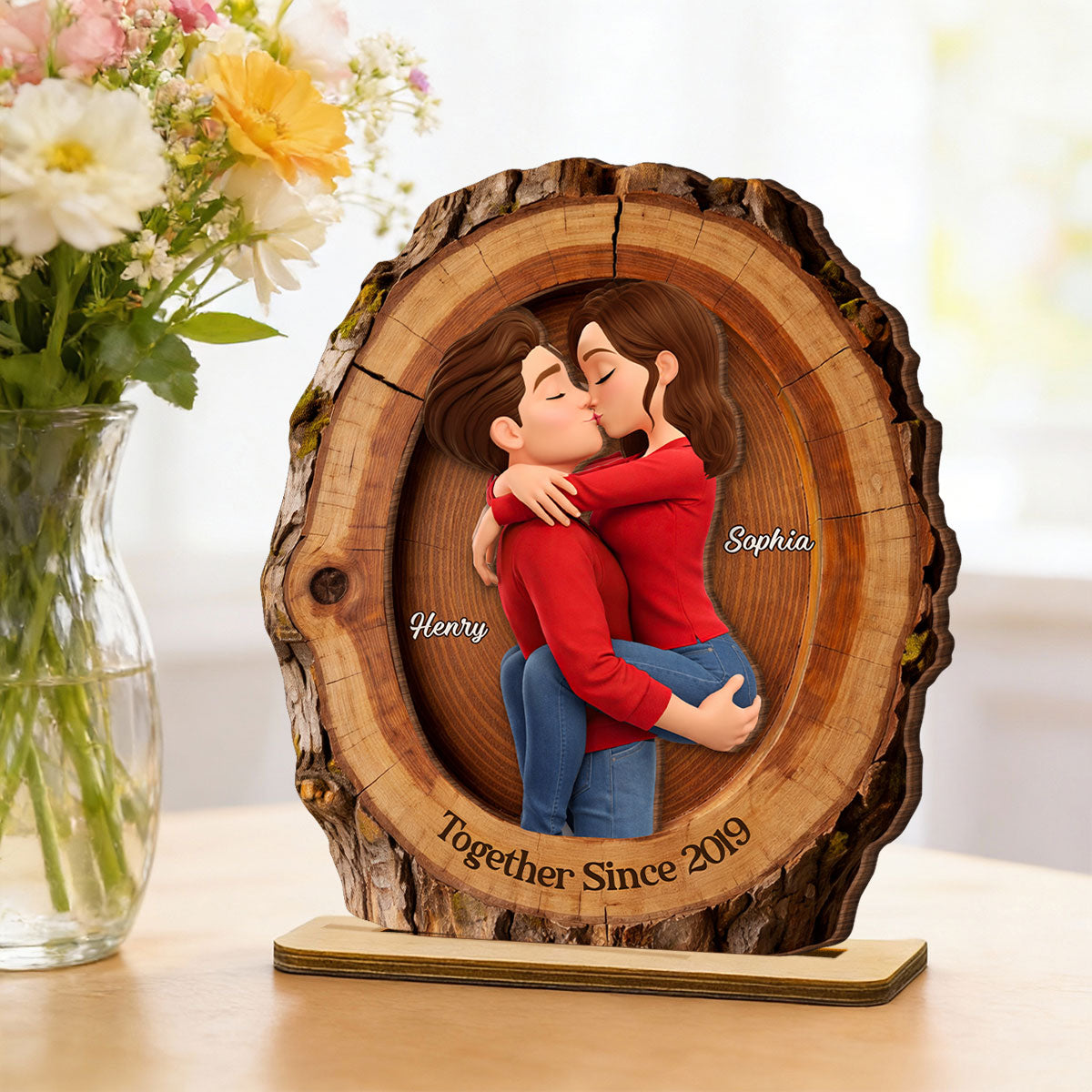 I'm Yours No Returns Or Refunds - Personalized 2-Layered Wooden Plaque - Anniversary, Valentine's Day Gift, Gift For Him, Gift For Her