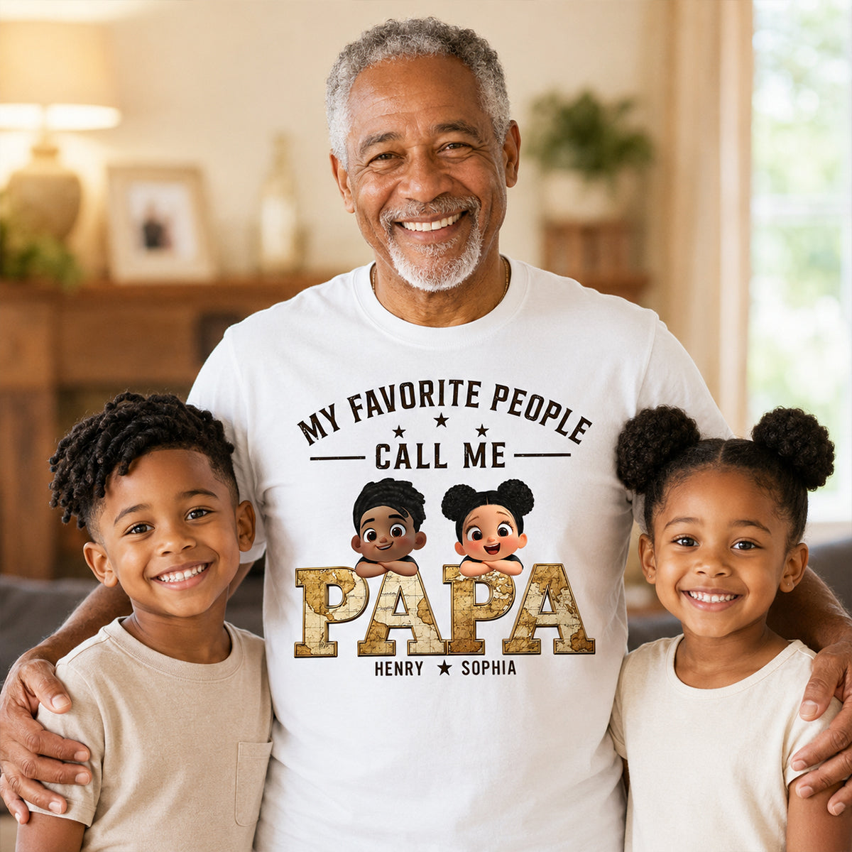 My Favorite People Call Me Grandpa - Personalized Shirt - Father's Day Gift for Dad, Grandpa, Husband