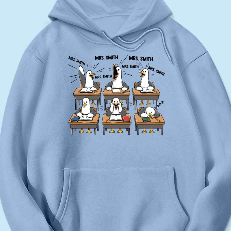 Funny Seagull Teacher - Personalized Shirt - Back To School Gift