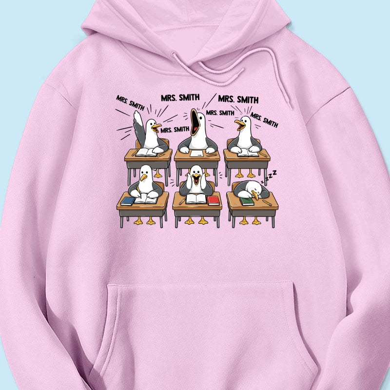 Funny Seagull Teacher - Personalized Shirt - Back To School Gift