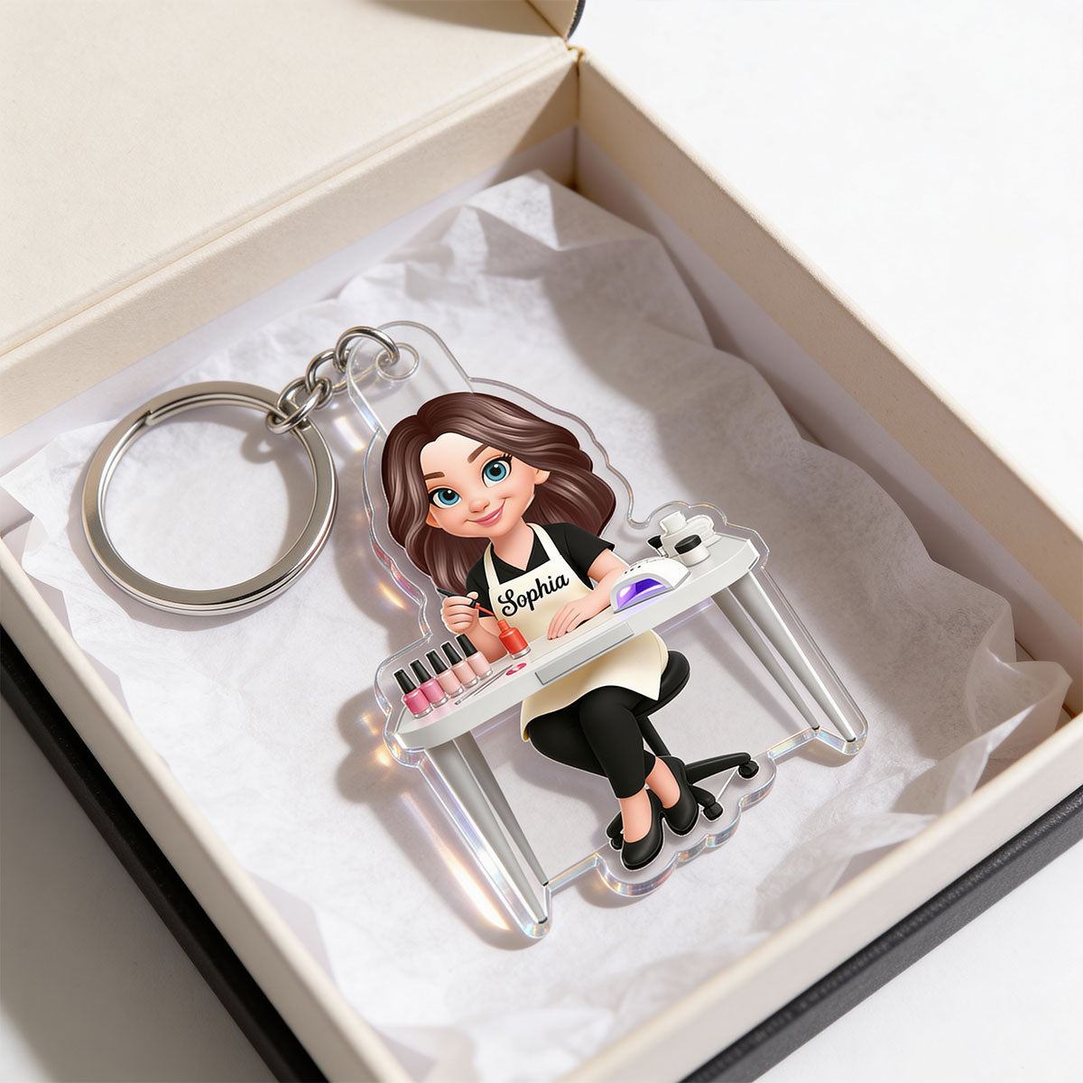 Nail Technician - Personalized Acrylic Keychain - Gift For Nail Technician, Nails Decor, Beauty Salon, Woman, Girl