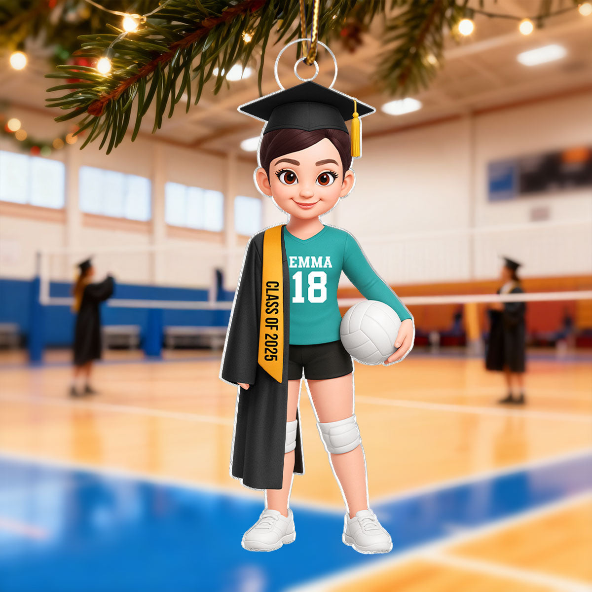 Senior Volleyball Player Graduation - Personalized Acrylic Ornament