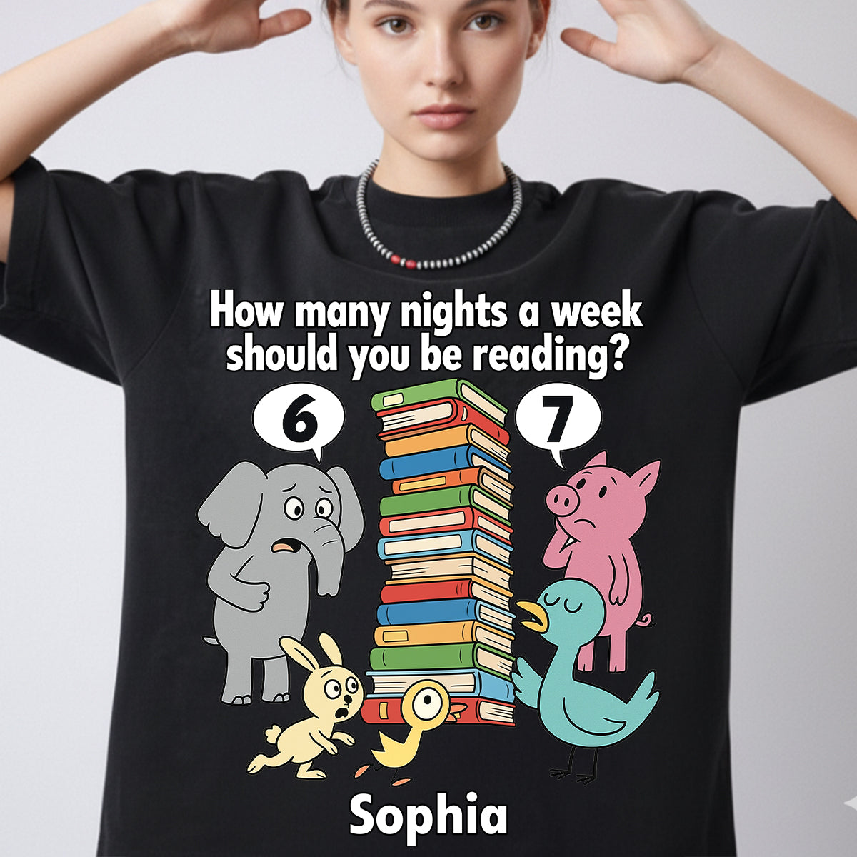 How Many Nights A Week Should You Be Reading 6-7 - Personalized Shirt - Children's Books Sweatshirt, Teacher Six Seven 67 Shirt
