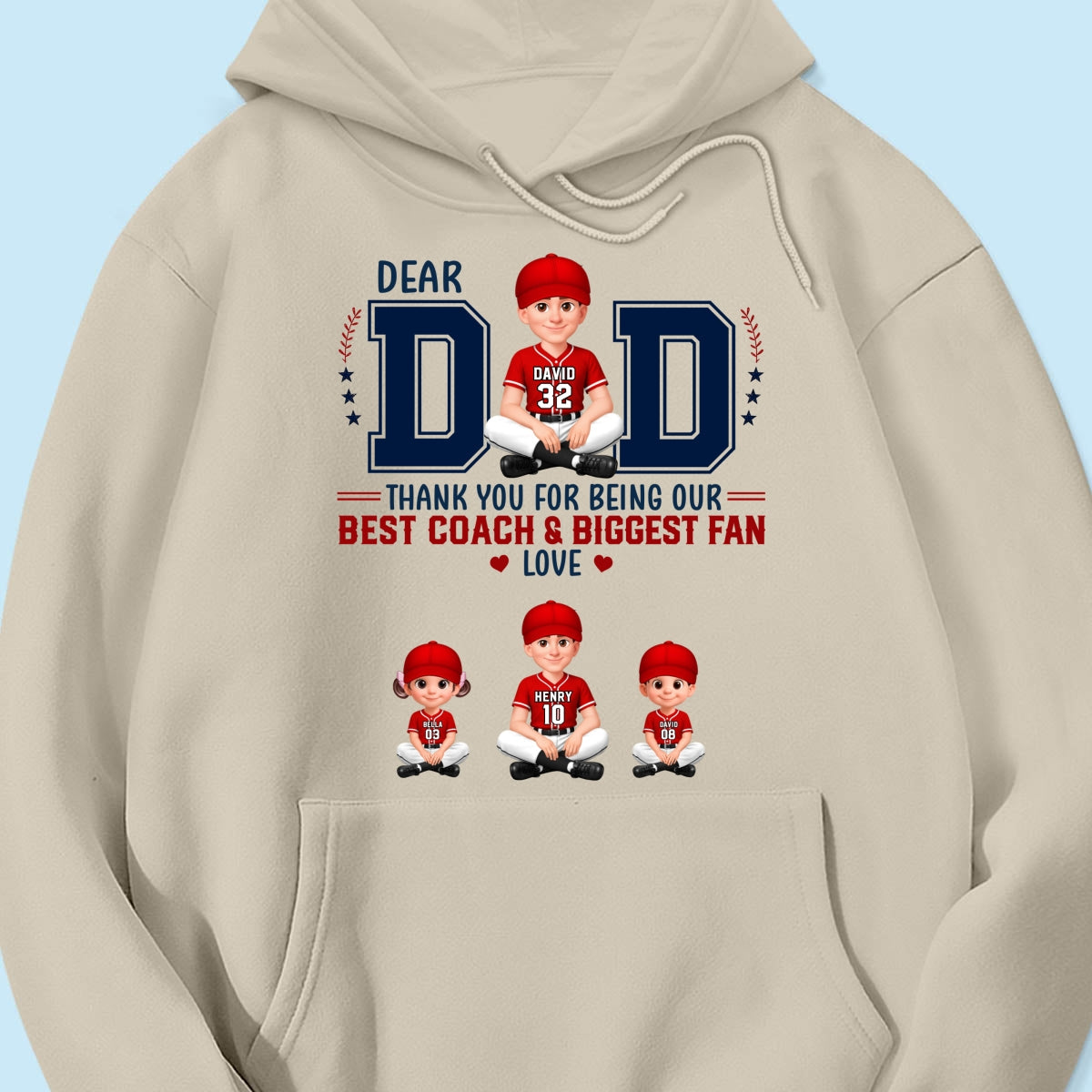 Baseball Dear Dad Thank You - Personalized Shirt - Father's Day Gift For Baseball Dad