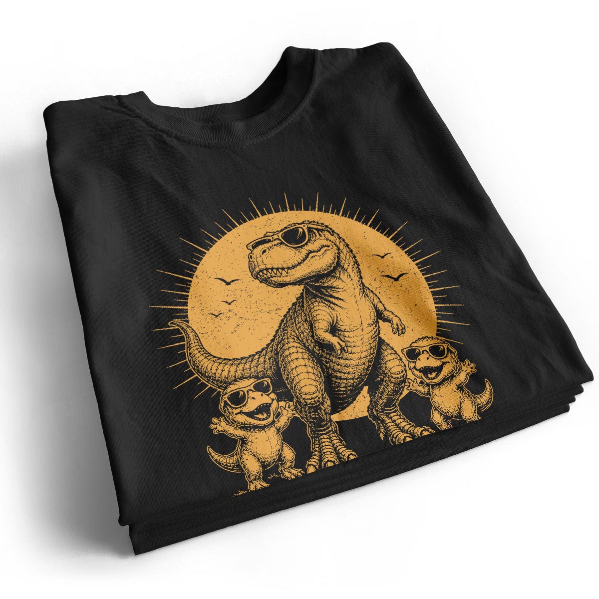Retro Yellow Vintage Grandpasaurus - Personalized Shirt - Funny Father's Day Gift For Dad, Husband