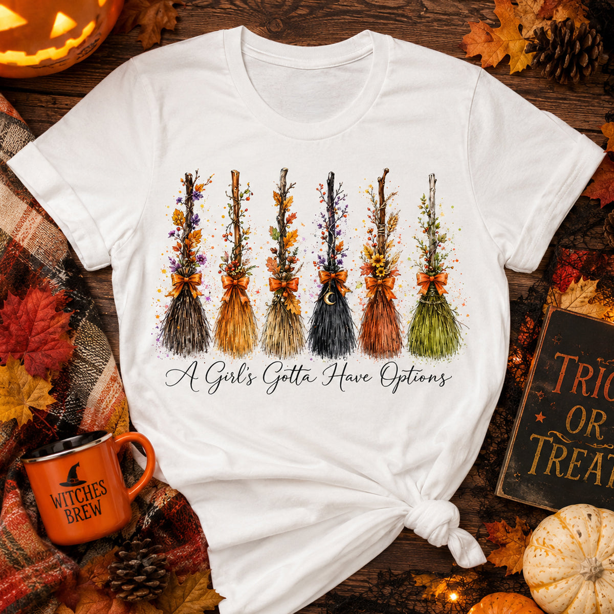 A Girl Gotta Have Options - Shirt - Retro Halloween For Girls