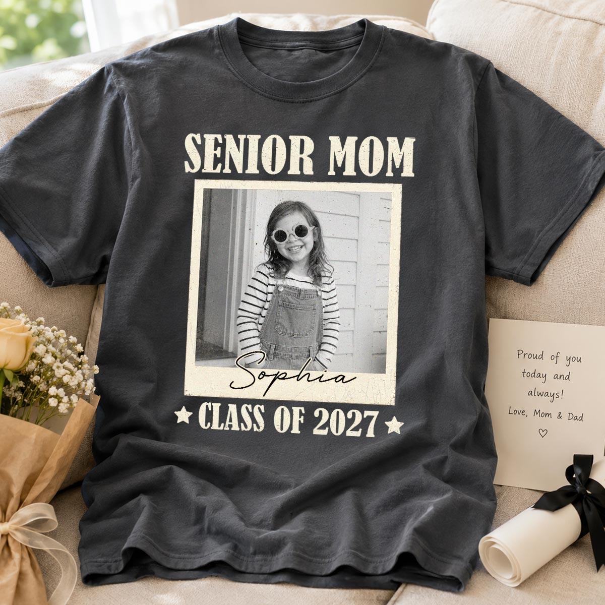 Senior Mom Dad Graduate Custom Photo - Personalized Shirt