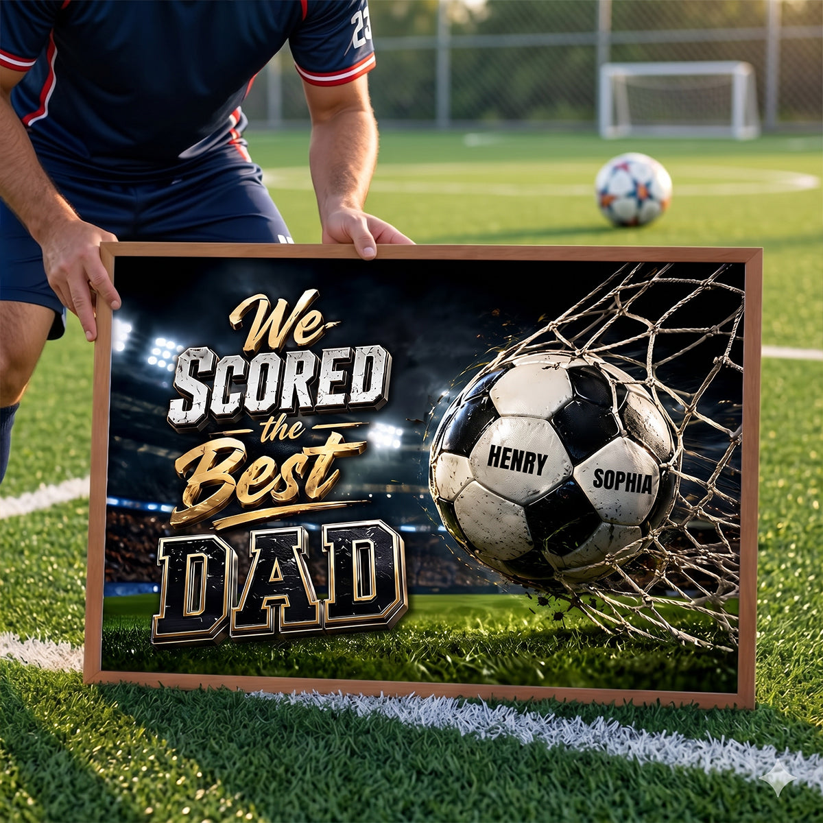 We Scored The Best Dad Soccer - Personalized Poster - Father's Day Gift For Soccer Dad, Husband