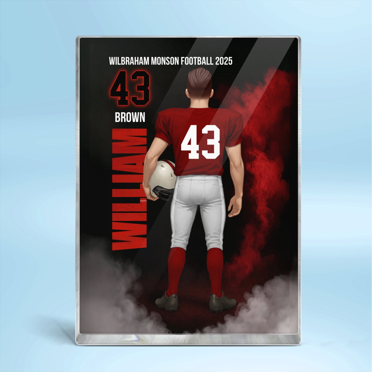 Football Sports Legend - Personalized Acrylic Block Plaque - Christmas Gift for Seniors, Sons, Grandsons