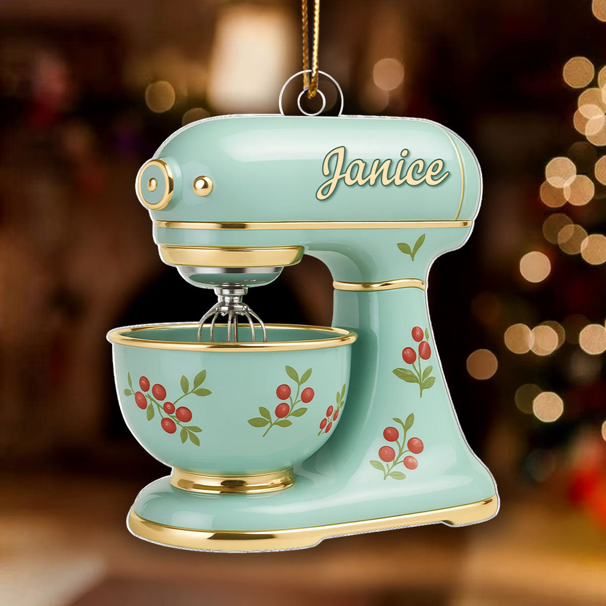 Baking With Love in Every Bowl – Personalized Acrylic Ornament – Sweet Gift for Home Bakers, Mom, Wife