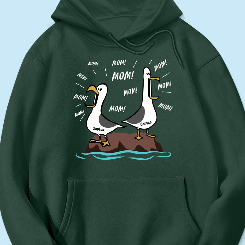 Seagull Mom Mom Mom Custom Name - Personalized Shirt - Funny Mother's Day Gift For Mom