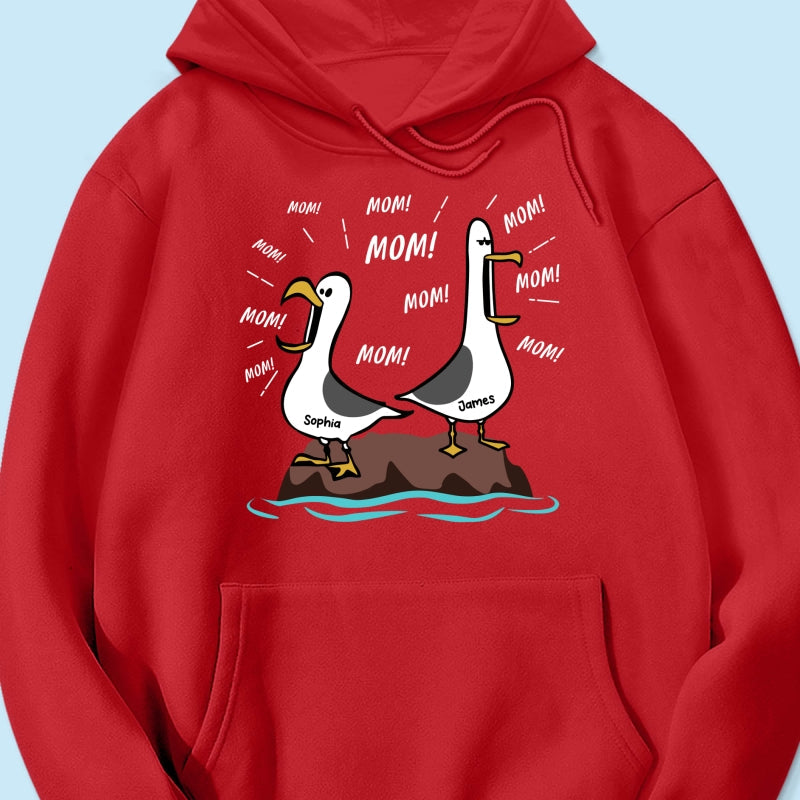 Seagull Mom Mom Mom Custom Name - Personalized Shirt - Funny Mother's Day Gift For Mom