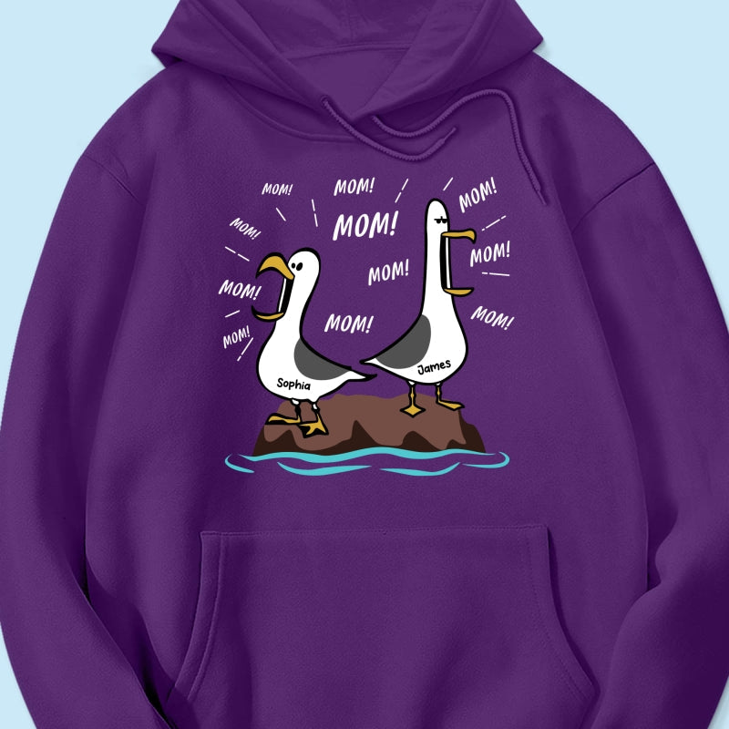 Seagull Mom Mom Mom Custom Name - Personalized Shirt - Funny Mother's Day Gift For Mom