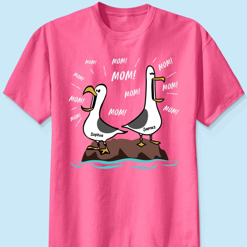 Seagull Mom Mom Mom Custom Name - Personalized Shirt - Funny Mother's Day Gift For Mom
