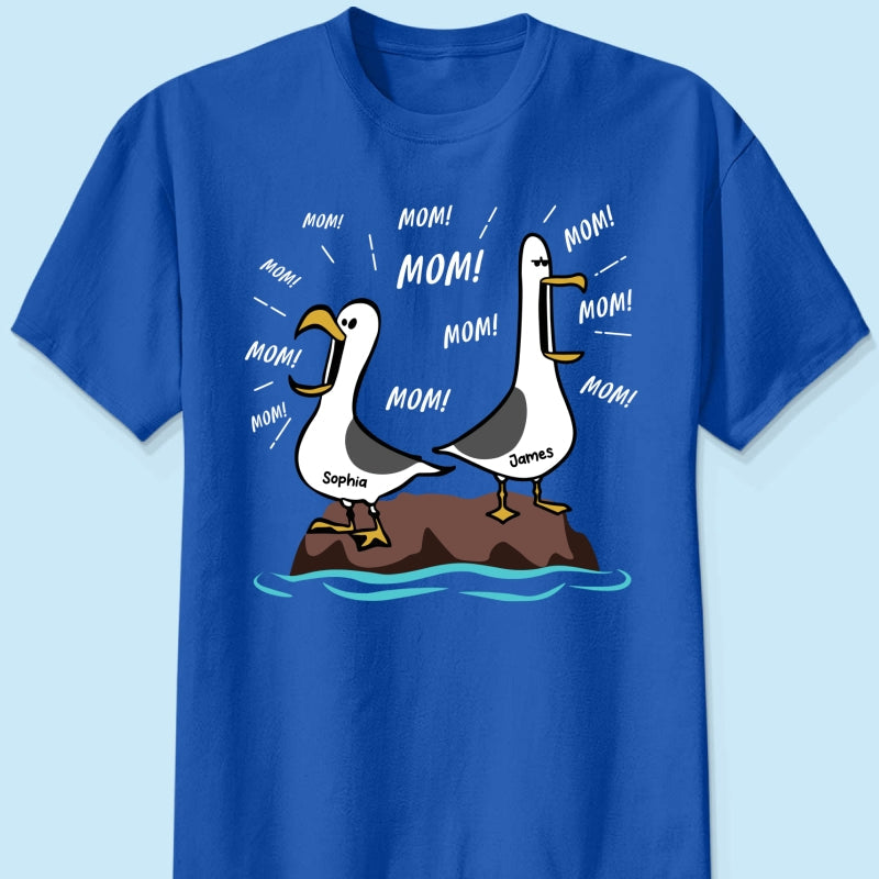 Seagull Mom Mom Mom Custom Name - Personalized Shirt - Funny Mother's Day Gift For Mom