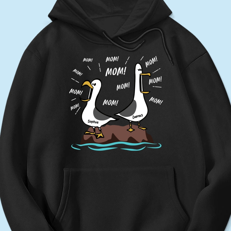 Seagull Mom Mom Mom Custom Name - Personalized Shirt - Funny Mother's Day Gift For Mom
