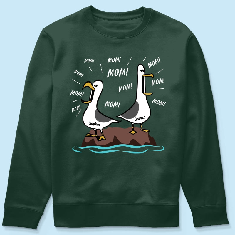 Seagull Mom Mom Mom Custom Name - Personalized Shirt - Funny Mother's Day Gift For Mom