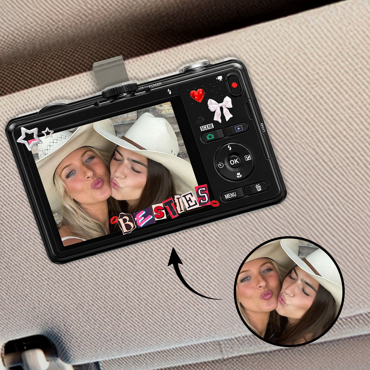 You Are My Soulmate Besties - Personalized Acrylic Car Visor - Meaningful Gift For Best Friends
