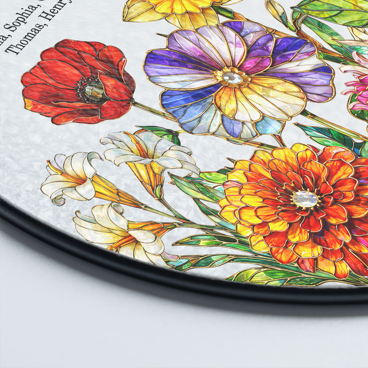Custom Birth Flowers Grandma Mom's Garden - Personalized Suncatcher - Sentimental Mother's Day Gift for Grandma, Mom, Wife