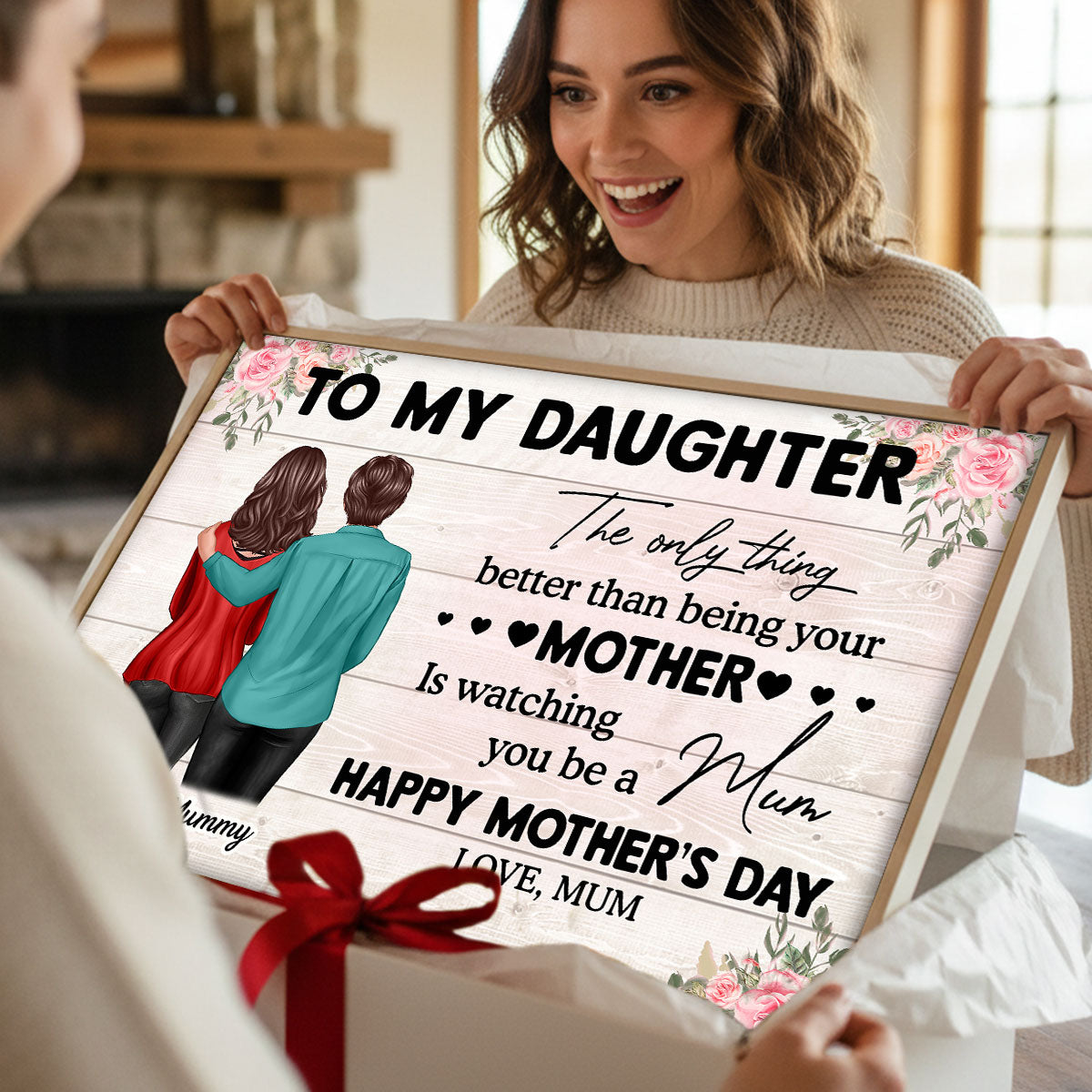 To My Daughter From Mum Happy Mother's Day - Personalized Poster - Mother's Day Gift For Daughter