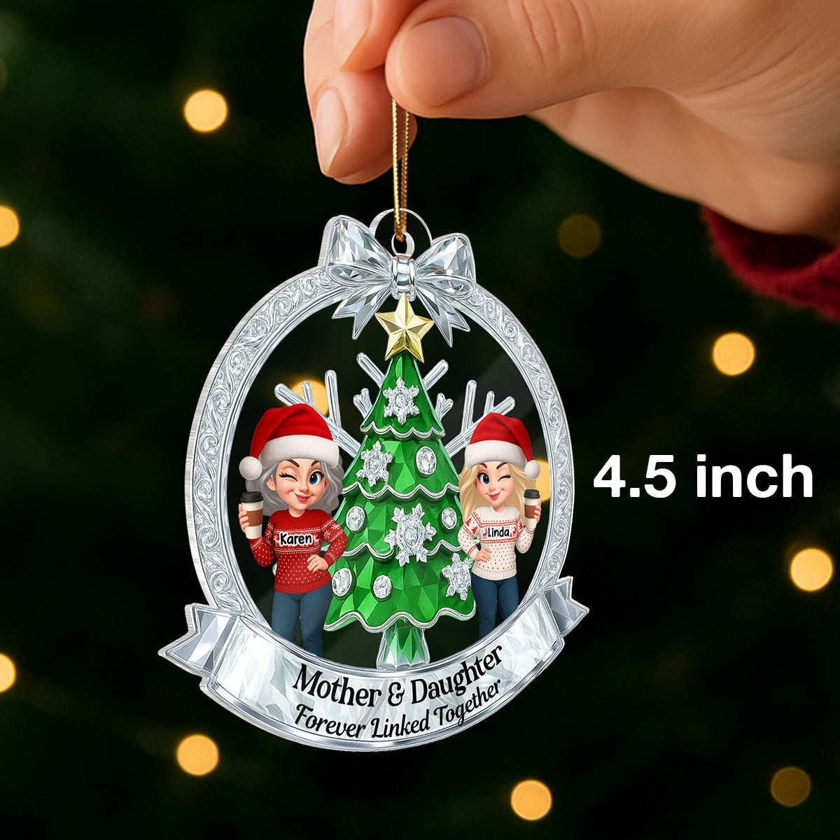 Like Mother Like Daughter - Personalized Acrylic Ornament - Christmas Gift for Mom, Daughter