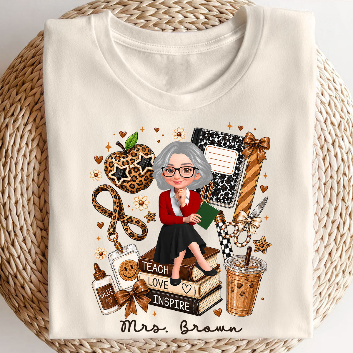 Leopard Style Teacher Life - Personalized Shirt - Back To School Gift For Teacher