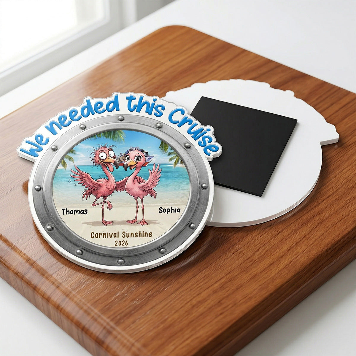 We Needed This Cruise Funny Whimsical Couple - Personalized Cruise Cabin Door Magnet - Cruise Trip Keepsake