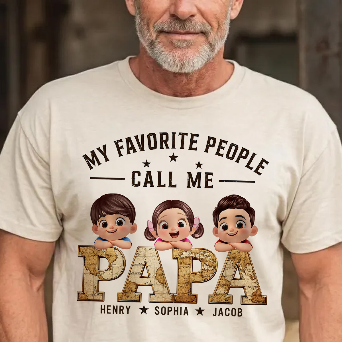 My Favorite People Call Me Grandpa - Personalized Shirt - Father's Day Gift for Dad, Grandpa, Husband