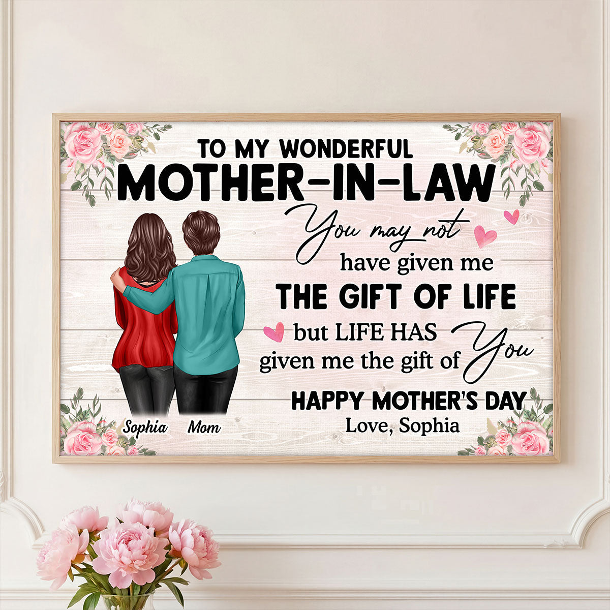 To My Mother-In-Law Happy Mother's Day - Personalized Poster - Heartwarming Mother's Day Gift For Mother-In-Law