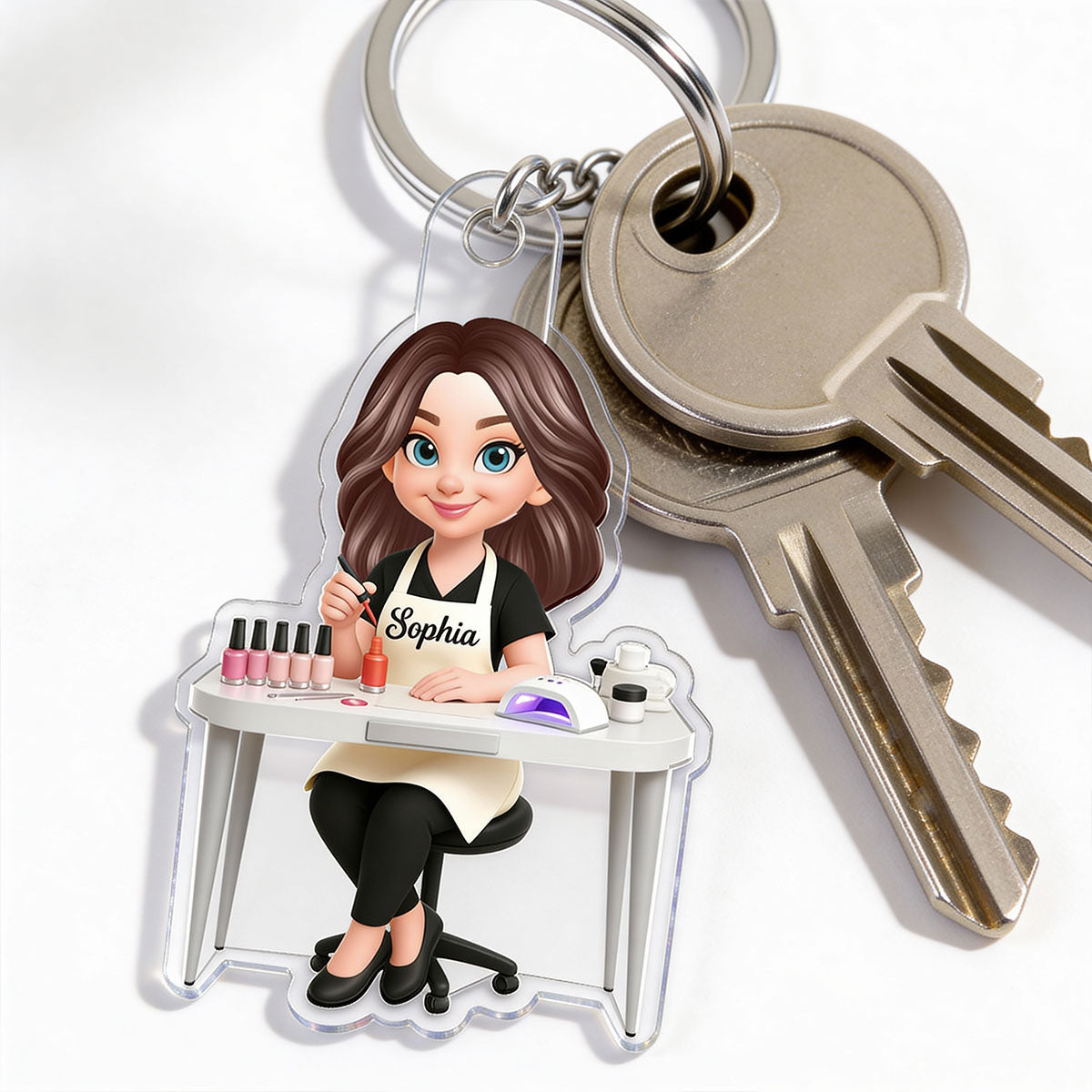 Nail Technician - Personalized Acrylic Keychain - Gift For Nail Technician, Nails Decor, Beauty Salon, Woman, Girl