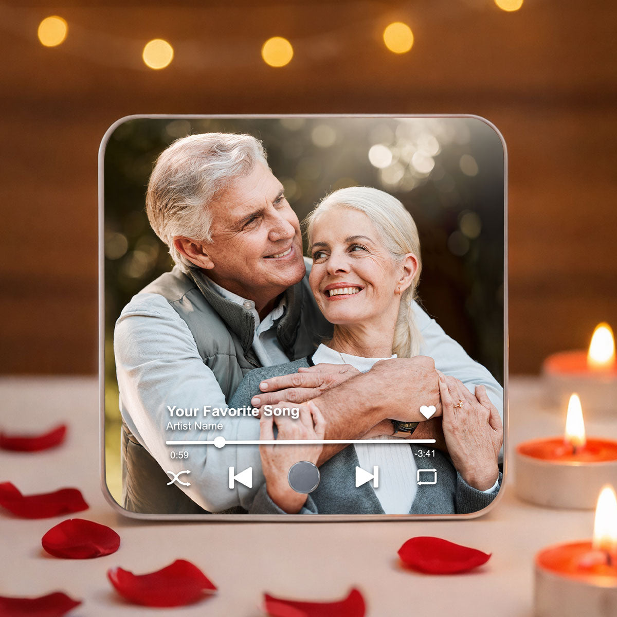 Custom Photo Music Box - Personalized Music Magnet - Anniversary Gifts, Valentine's Day Gift for her, for him