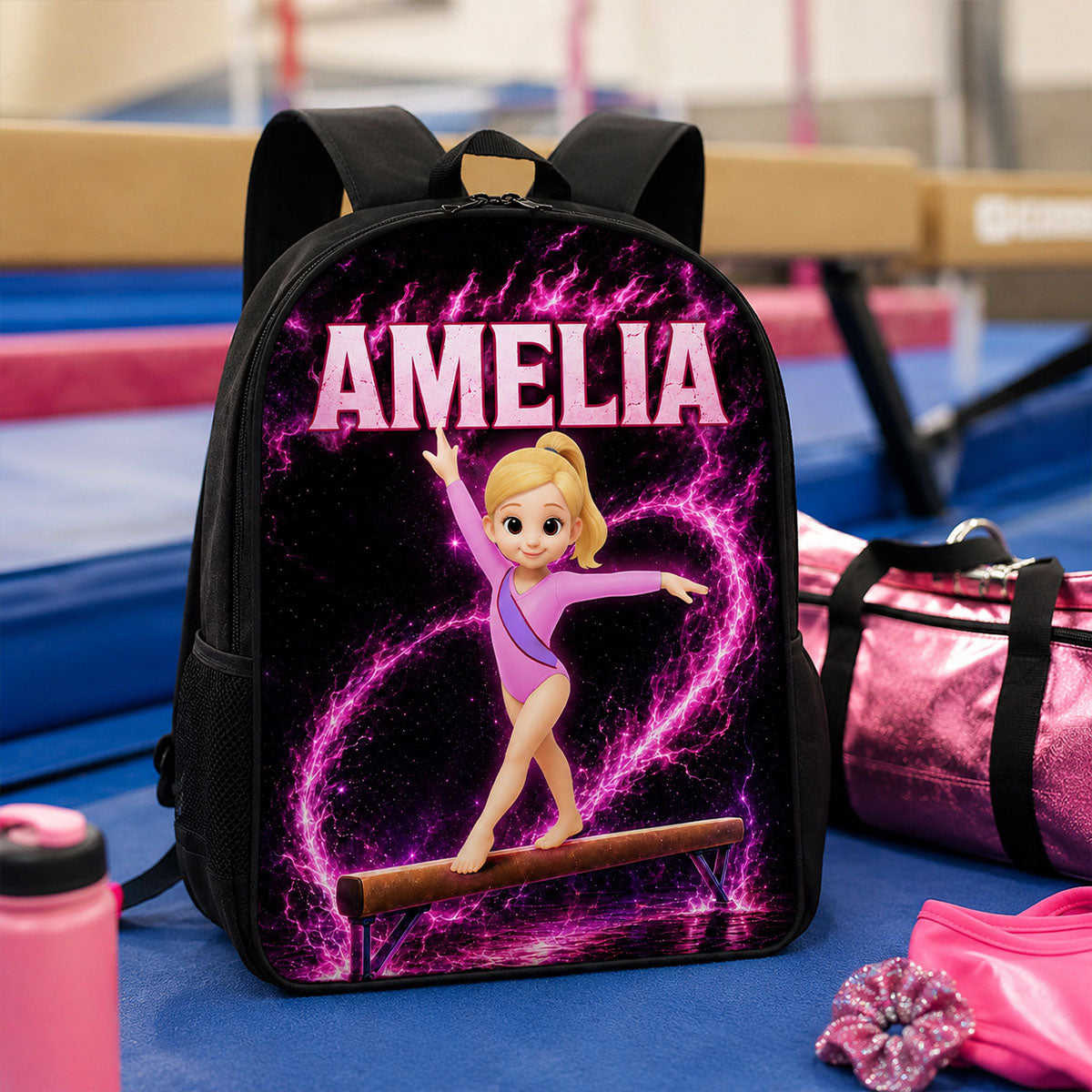 Gymnastic Trendy Design Backpack for Girls - Personalized Backpack - Back to School Gift for Daughter, Granddaughter