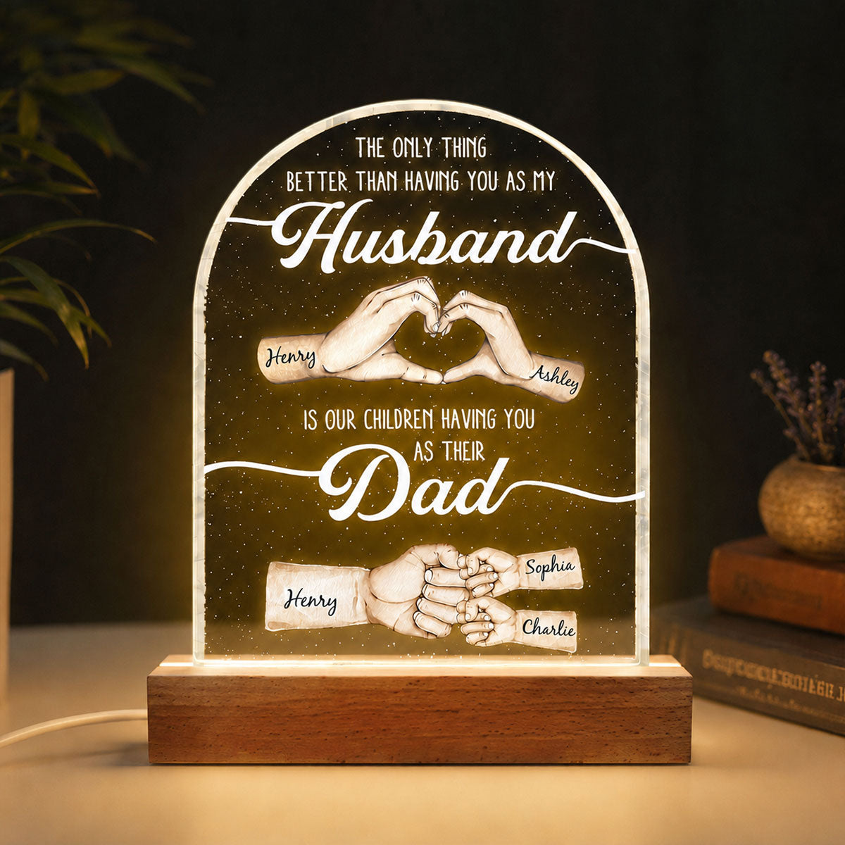 The Only Thing Better Than Having You As Husband - Personalized Acrylic Block LED Night Light - Father's Day Gift For Husband, Dad