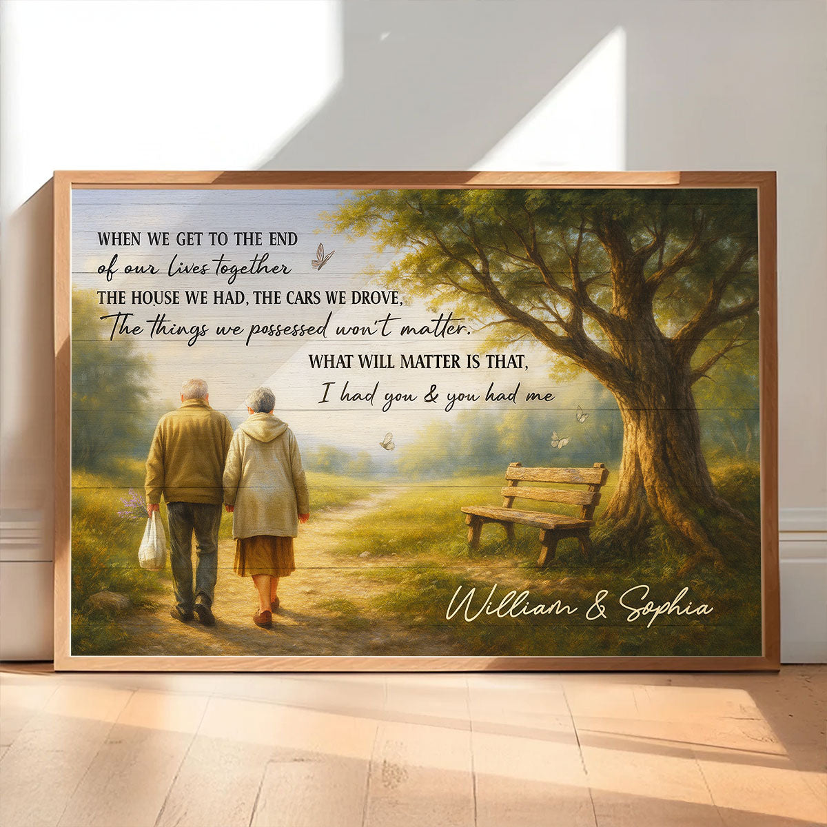 When We Get to the End of Our Lives Together Peaceful Landscape - Personalized Poster - Sentimental Gift for him, Gift for her
